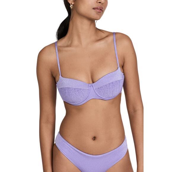 L*Space 'Marley' Purple Nylon Top Size S - Picture 1 of 5